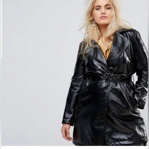 Elvi Premium Vinyl Trench Coat size 22W